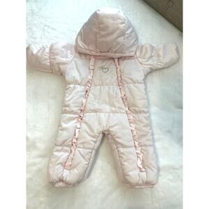 Iana Nursery SÚPER soft winter ski suit Sz 6-9m baby girl snowsuit double zipper